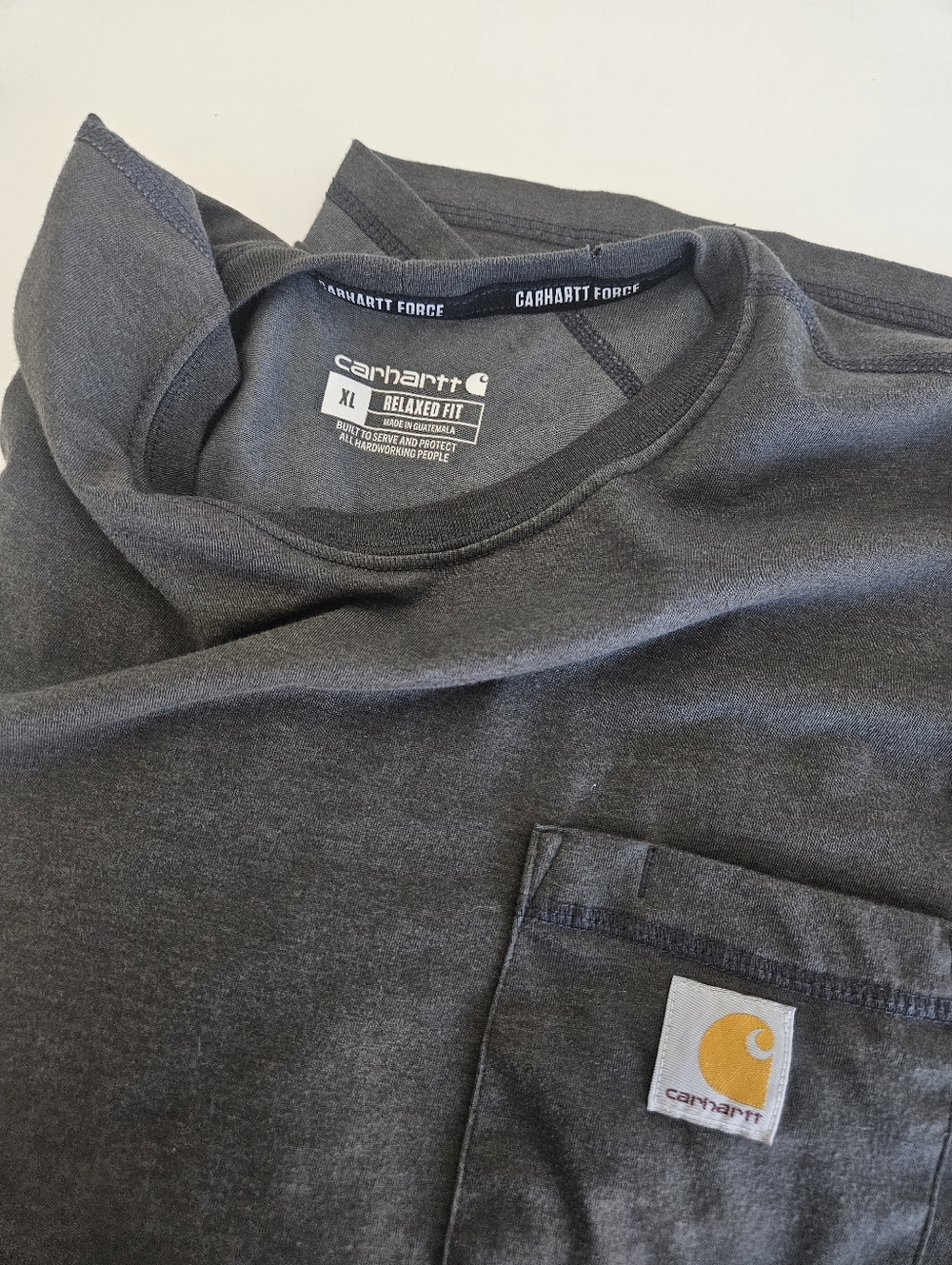 Carhartt | Force Gray Medium Weight Jersey Short Sleeve Solid T-shirt Mens XL - Picture 5 of 6